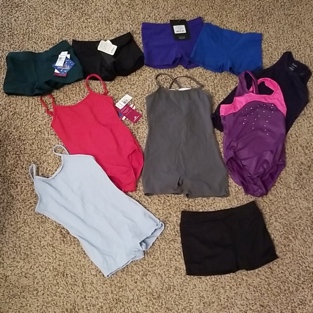Dance wear size 7 girls new with tags 10 pieces